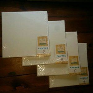New Handmade Modern 10 Piece Blank Canvas 7" x 7"